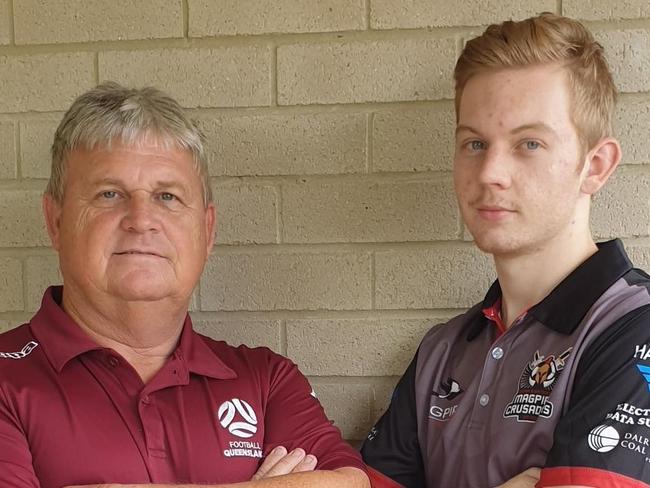 Father and son Gary and Sam Skinner are excited about the prospect of winning the Wesley Hall Cup for Nerimbera on Saturday night.