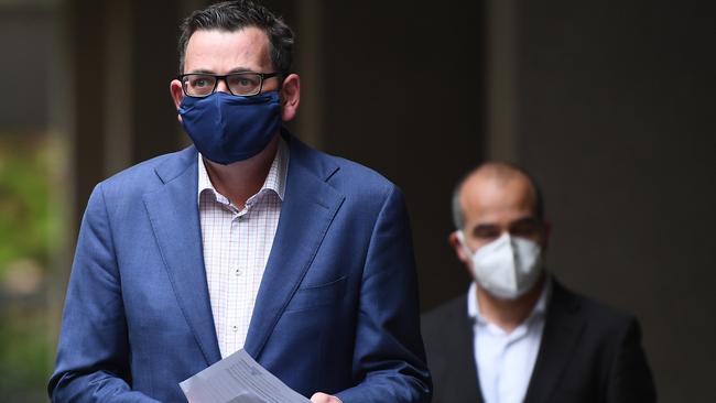 Daniel Andrews announced 374 new case. Picture: Getty Images.