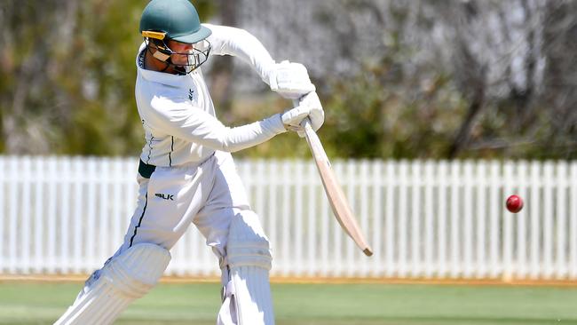 Wynnum-Manly batsman Corey Hunter on Saturday – he has played a role in Nasar Zaidi’s development. Picture, John Gass