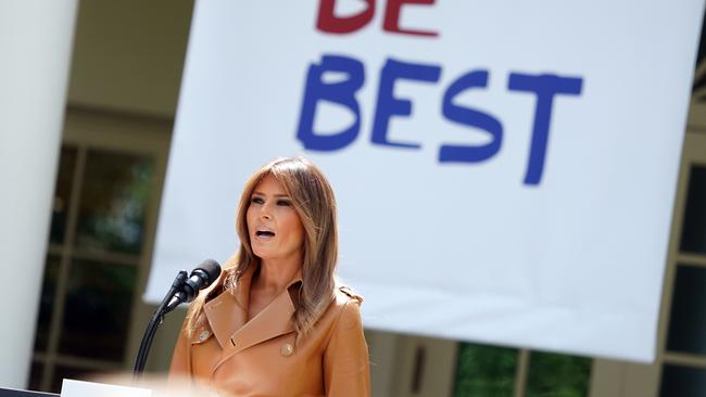 Melania Trump unveiled her ’Be Best’ agenda at the White House overnight. Picture: AP/Evan Vucci. Picture: AP/Andrew Harnik