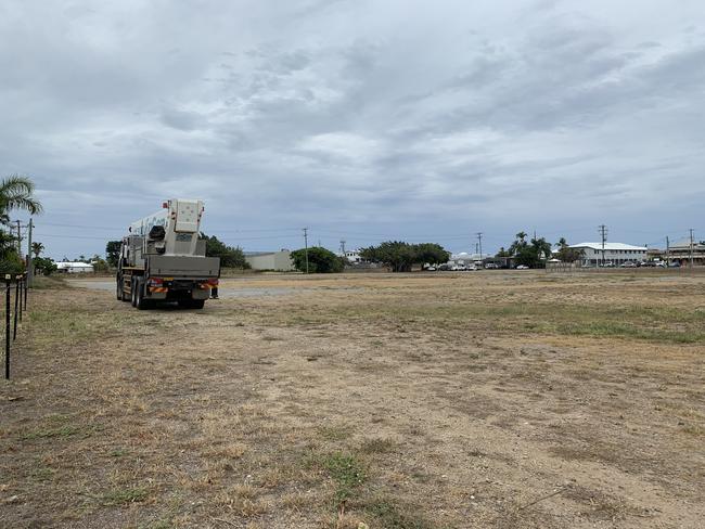 An empty lot in Bowen will be transformed in an office space for the Bowen Rail Company. Picture: Elyse Wurm