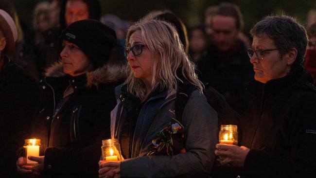 Mourners at Royal Park. Picture: AAP