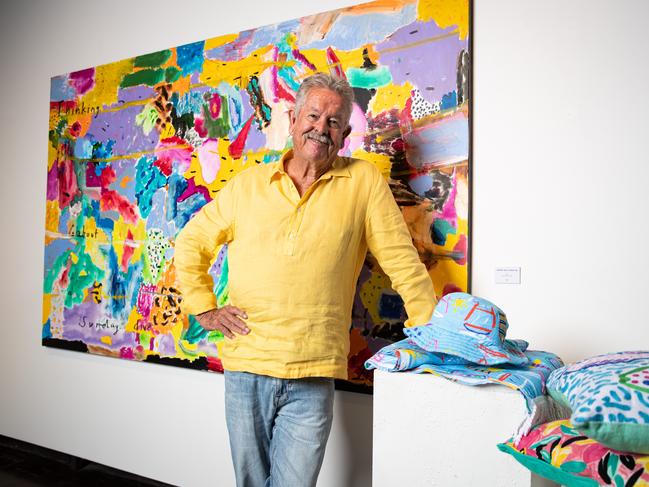 Ken Done pictured at his gallery in the Rocks. Picture: Christian Gilles