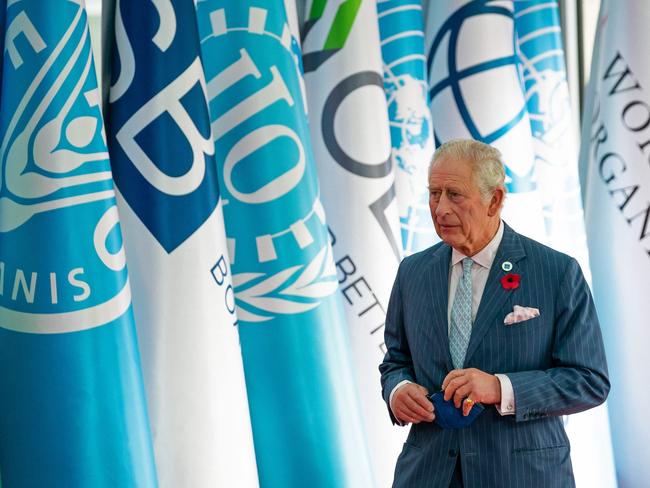 Prince Charles arrives to attend the G20 Summit at the La Nuvola conference centre in Rome. Picture: AFP