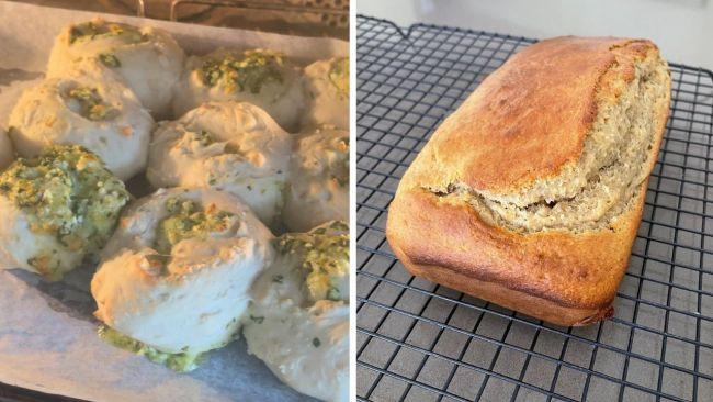 Lunch box scrolls and banana bread. Image: Supplied