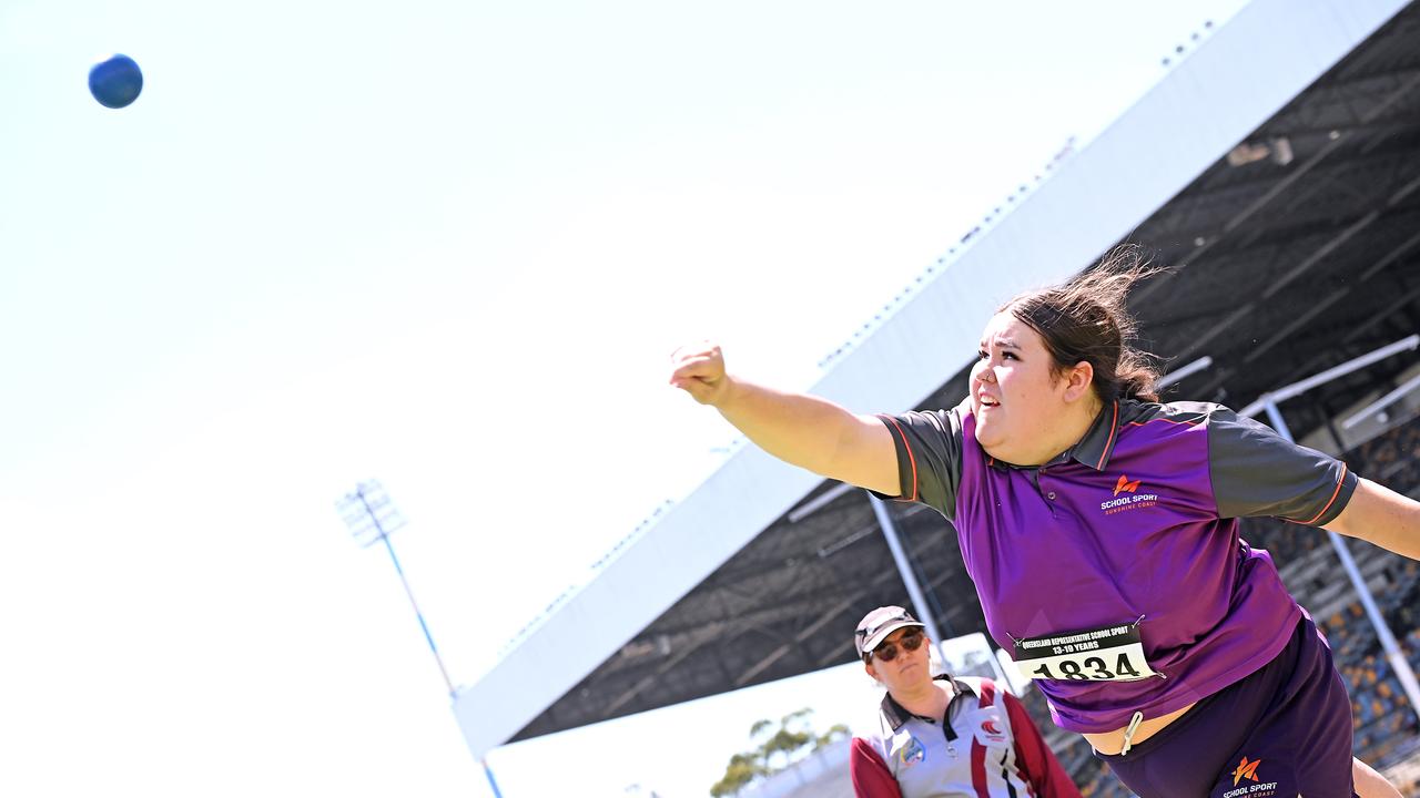 Queensland Representative School Sport track and field championships in Brisbane. Saturday October 12, 2024. Picture, John Gass