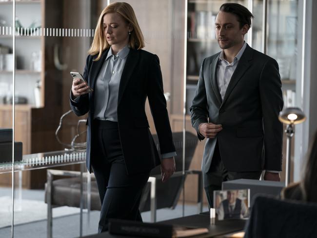 Kieran Culkin and Sarah Snook in a scene from the new season of Succession. Picture: Foxtel