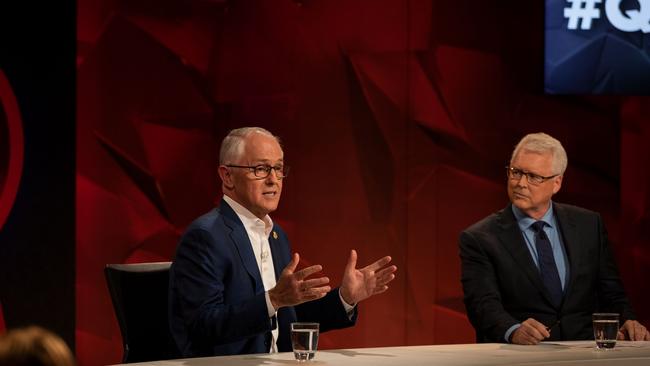 Malcolm Turnbull on Q&amp;A. Picture: ABC