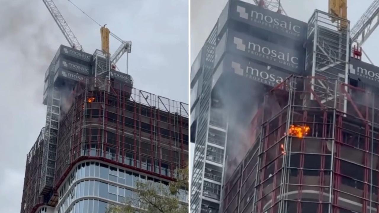 VIDEO: Luxury tower under construction catches fire