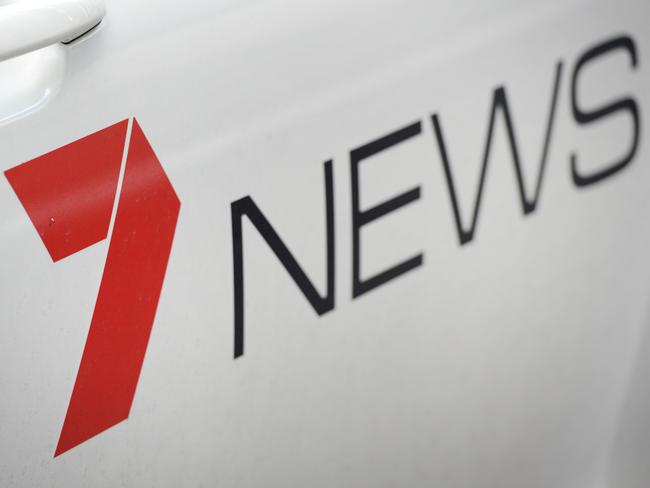 A stock image of the Network Seven logo on a news crew car, Thursday, March 13, 2014. (AAP Image/Dan Peled) NO ARCHIVING