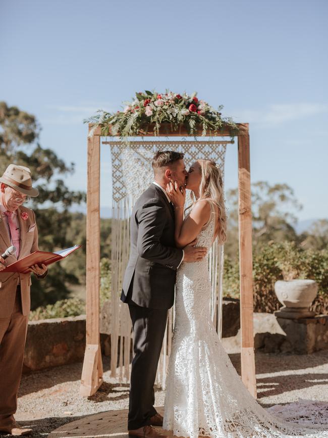 Daniel and Jemma Langley’s wedding in April. Picture: Shot from the Heart Photography