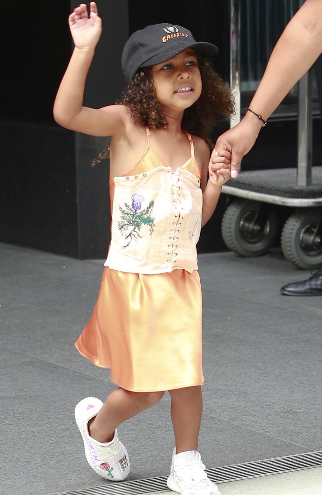 Little Yeezys! North West is also a style star. Picture: Splash