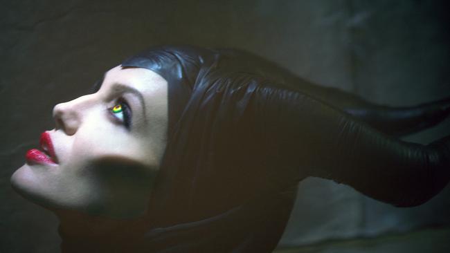 This image released by Disney Enterprises, Inc., shows actress Angelina Jolie in the title role of "Maleficent," the villian from the 1959 classic "Sleeping Beauty." (AP Photo/Disney Enterprises, Inc., Greg Williams)