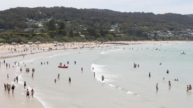 A teen died and his friend is fighting for life after a Christmas drowning at Lorne. Picture: Mark Wilson