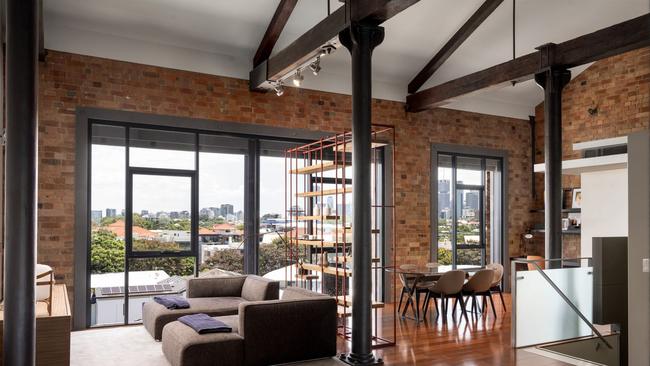 In Brisbane, a penthouse in the heritage-listed CSR Sugar Refinery at New Farm, above, sold for $3.5m.