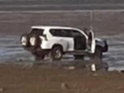 The car at the centre of the shocking incident on the Dampier foreshore. Credit: Facebook/Facebook