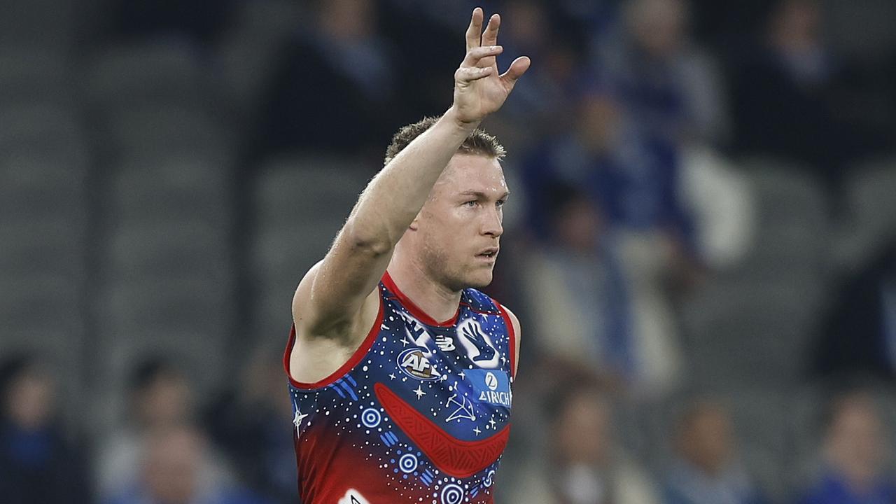 Could Tom McDonald still be a factor in Melbourne’s finals campaign? Picture: Getty Images