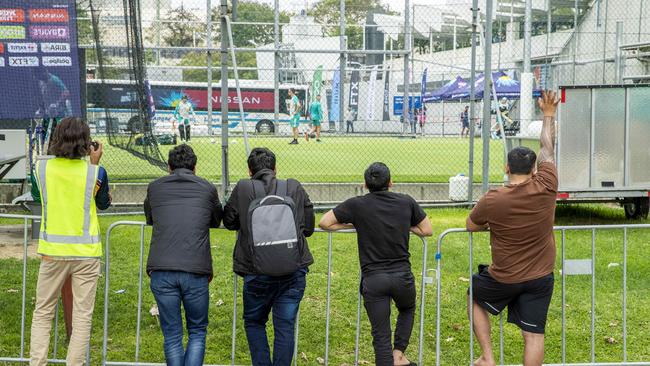 Fans were unable to enter the ground. Picture: Richard Walker