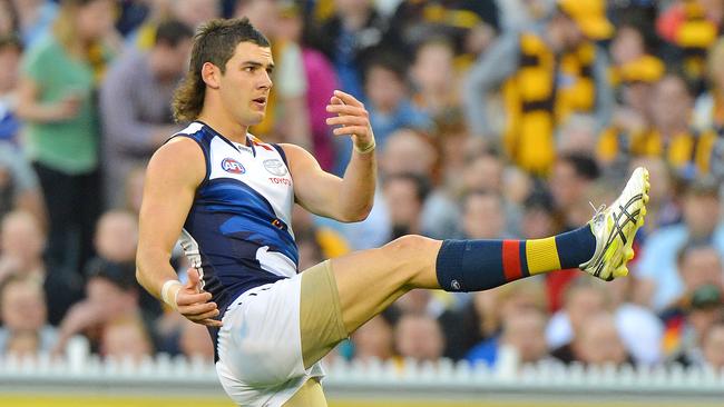 Taylor Walker in action against Hawthorn in the 2012 preliminary final.