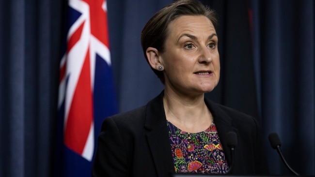 Health Minister Amber-Jade Sanderson announced the changes to WA's restrictions on Monday. Picture: Matt Jelonek/Getty Images