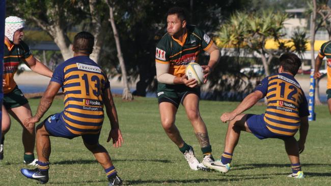 Surfers Paradise Dolphins on the attack against Gold Coast Eagles. Picture: Kim Hawkins-Brady