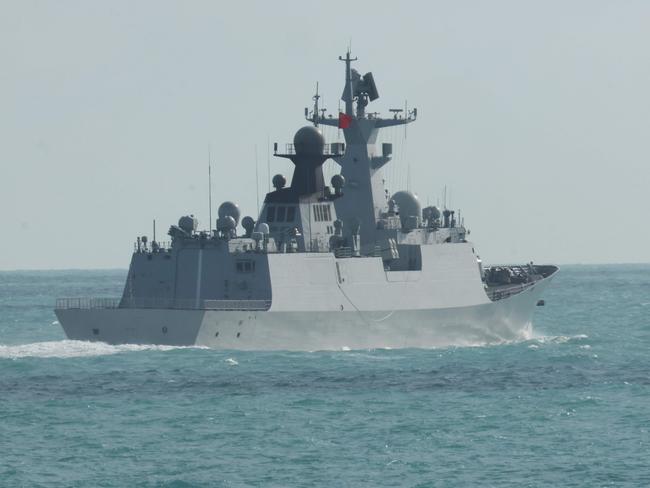 A handout photo taken on February 11, 2025 and released on February 13, 2025 by the Australian Defence Force shows China's Peopleâs Liberation Army-Navy Jiangkai-class frigate Hengyang, part of a task group operating to the north east of Australia. (Photo by Handout / AUSTRALIAN DEFENCE / AFP) / ----EDITORS NOTE ----RESTRICTED TO EDITORIAL USE MANDATORY CREDIT " AFP PHOTO / AUSTRALIAN DEFENCE" NO MARKETING NO ADVERTISING CAMPAIGNS - DISTRIBUTED AS A SERVICE TO CLIENTS