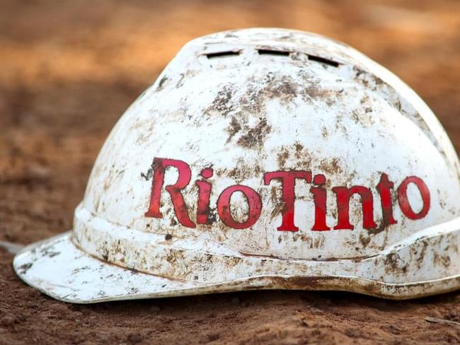 Mining giant Rio Tinto weighs up $3.5bn mines windfall CREDIT: GETTY Generic logo helmet