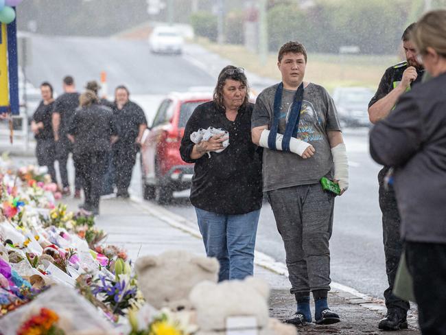 Survivor Beau Medcraft lays tributes for his friends. Picture: Jason Edwards