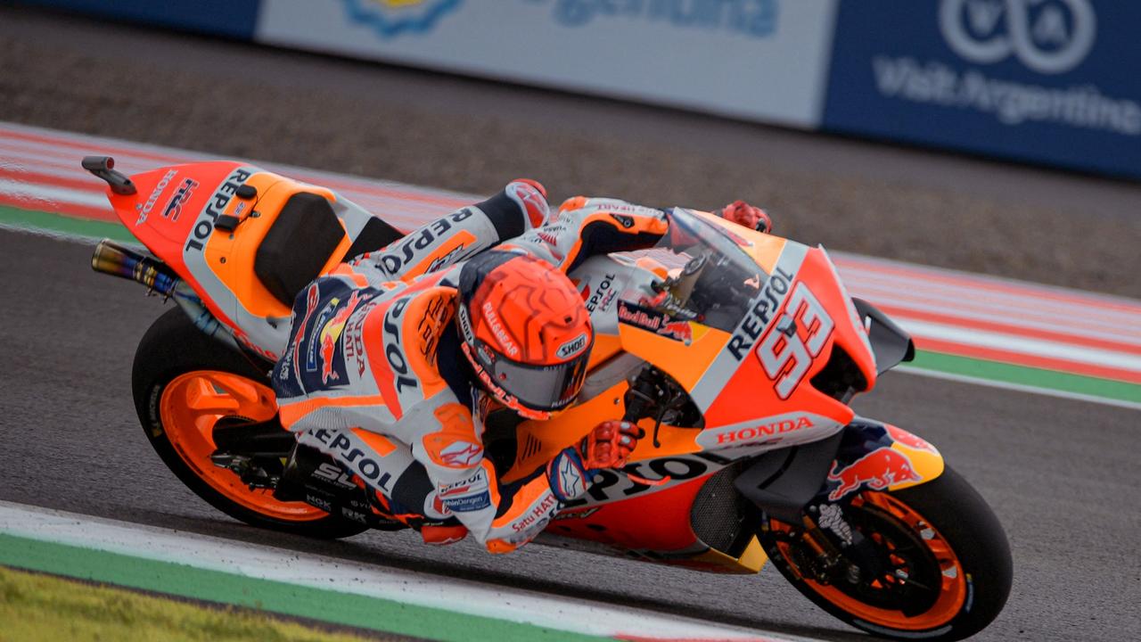 Thankfully Marc Marquez was unscathed and completed practice at the Indonesian Grand Prix. (Photo by BAY ISMOYO / AFP)