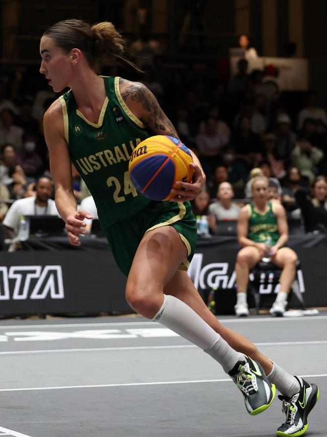 Anneli Maley in action for Australia earlier this year. Picture: Takashi Aoyama/Getty Images