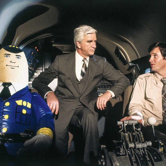 Leslie Nielsen and Robert Hays in Flying High.