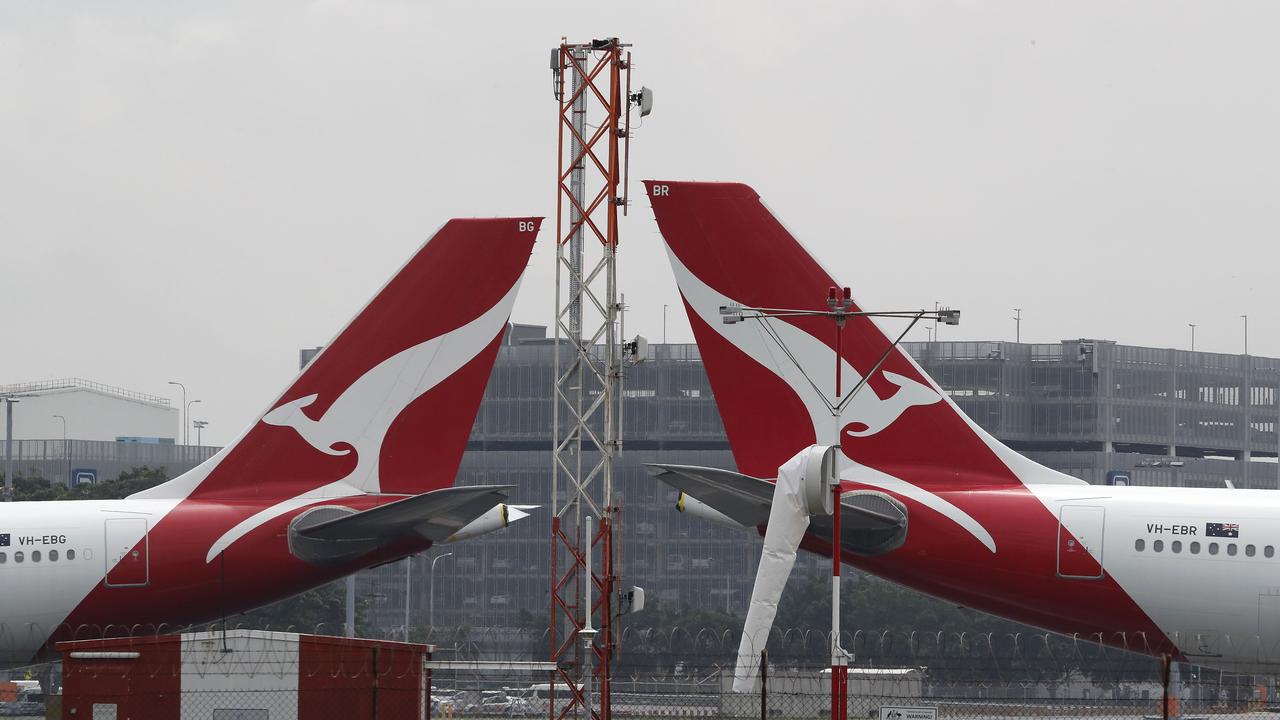 Qantas is not flying overseas until at least October. Picture: NCA NewsWire / David Swift