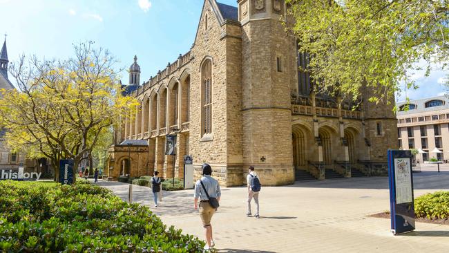 The University of Adelaide has entered the Times Higher Education’s world top 100 at 88th. Picture: Brenton Edwards