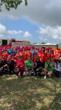 Kids and Carers Cheer at 2022 Sony Foundation Camp in Mackay.