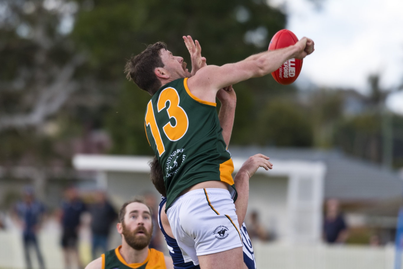 Sam Durnan for Goondiwindi against Coolaroo in AFL Darling Downs round one at Rockville Oval, Saturday, July 11, 2020. Picture: Kevin Farmer