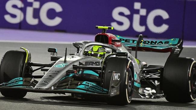 Hamilton could only manage 10th in the Saudi Arabia Grand Prix. Picture: AFP