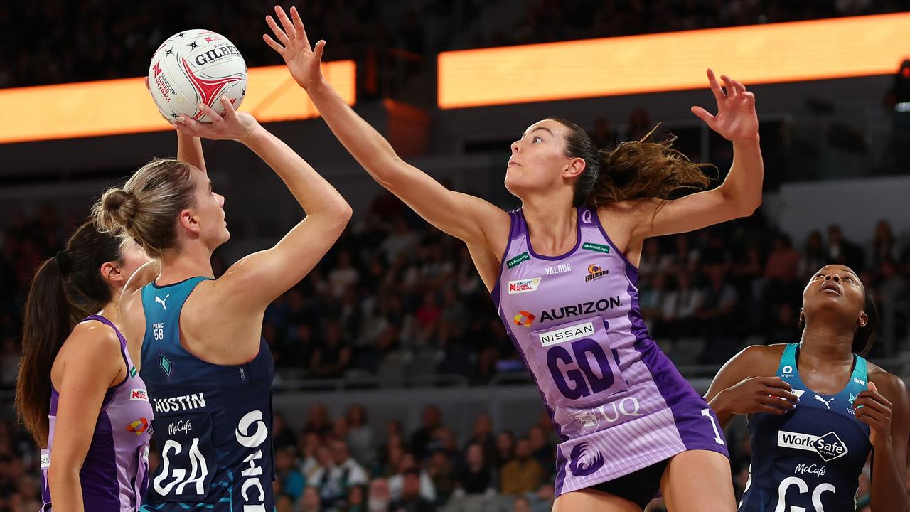 Firebirds goal defender Ruby Bakewell-Doran is one of the emerging young talents for Australia. Picture: Graham Denholm/Getty Images