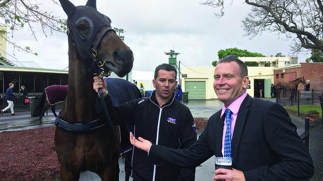 Tim Wellwood, right, meets his equine idol.