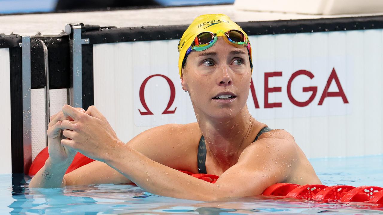 Emma McKeon in action during the Final of the Women’s 100m Butterfly at the Paris Games. Picture: Adam Head