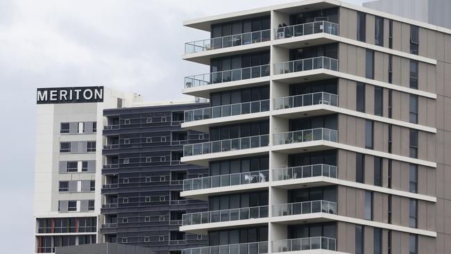 A general view of Meriton Apartments in Zetland, Sydney. Picture: Gaye Gerard