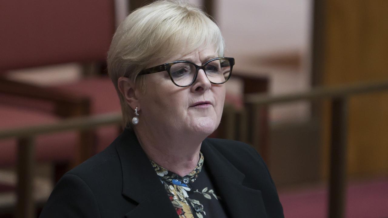 Senator Linda Reynolds told her psychologist she was afraid she would lose her job in the wake of Brittany Higgins’ allegations. Picture: NewsWire / Martin Ollman