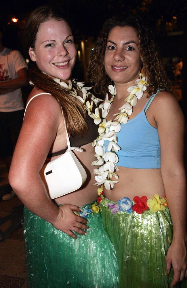 Mareesa Contarino and Phoebe La'Rue celebrate New Year’s Eve in 2005. Picture: Brett Wortman