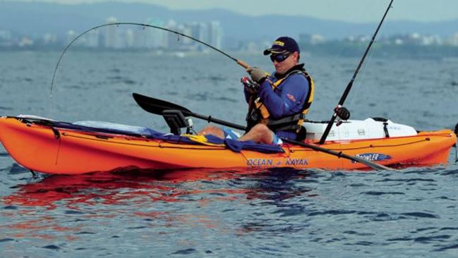 Michael Guest In Action On His Offshore Fishing Kayak