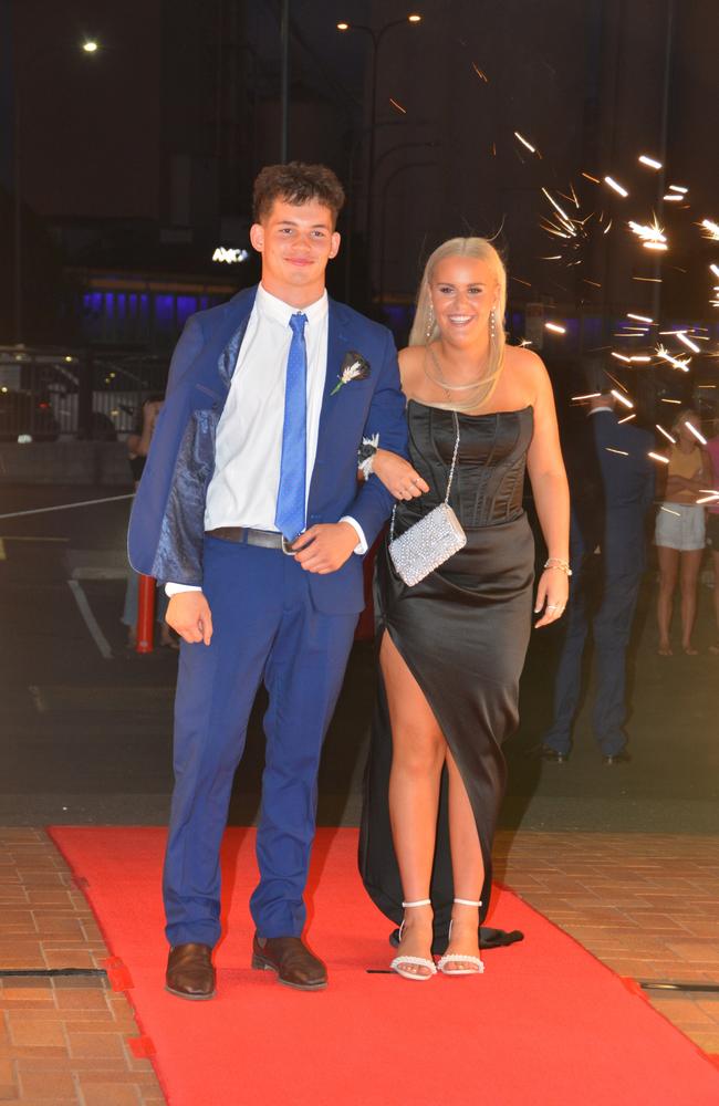 Toowoomba school formals. At the 2023 St Ursula's College formal is graduate Sophie Shriek with her partner. Picture: Rhylea Millar