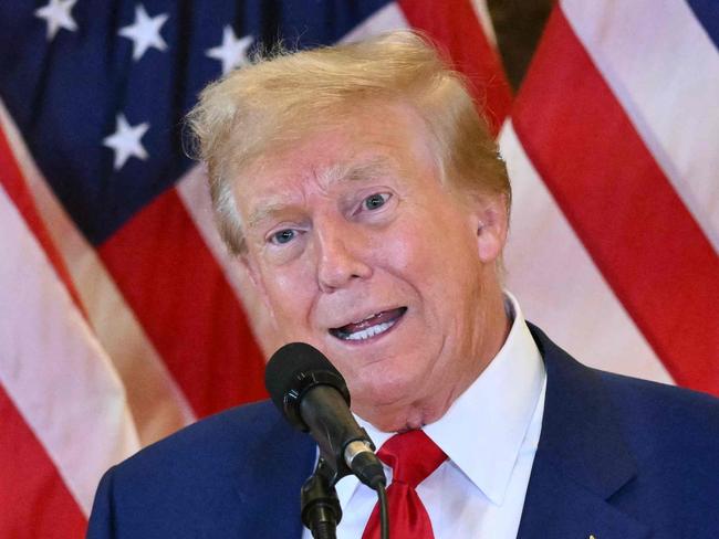 TOPSHOT - Former US President and Republican presidential candidate Donald Trump speaks during a press conference after being found guilty over hush-money charges at Trump Tower in New York City on May 31, 2024. Donald Trump became the first former US president ever convicted of a crime after a New York jury found him guilty on all charges in his hush money case, months before an election that could see him yet return to the White House. (Photo by ANGELA WEISS / AFP)