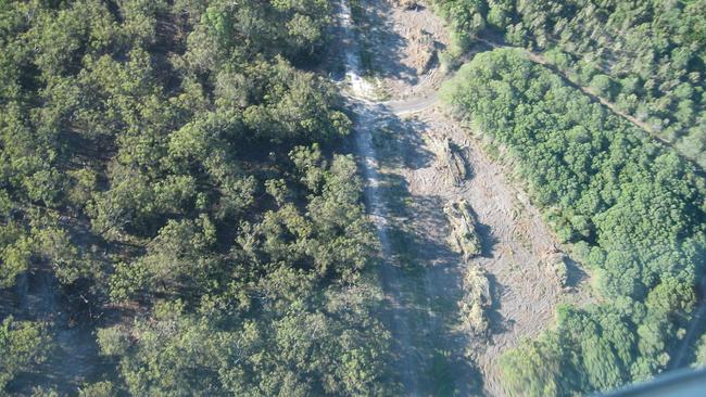 An aerial view of Iron Gates near Evans Head. Picture: Al Oshlack