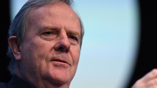 Former Treasurer and Chairman of the Future Fund, Peter Costello during the Australian Financial Review (AFR) summit, Investing for Growth, at the Hilton Hotel in Sydney, Tuesday, March 10, 2020. (AAP Image/Dean Lewins) NO ARCHIVING