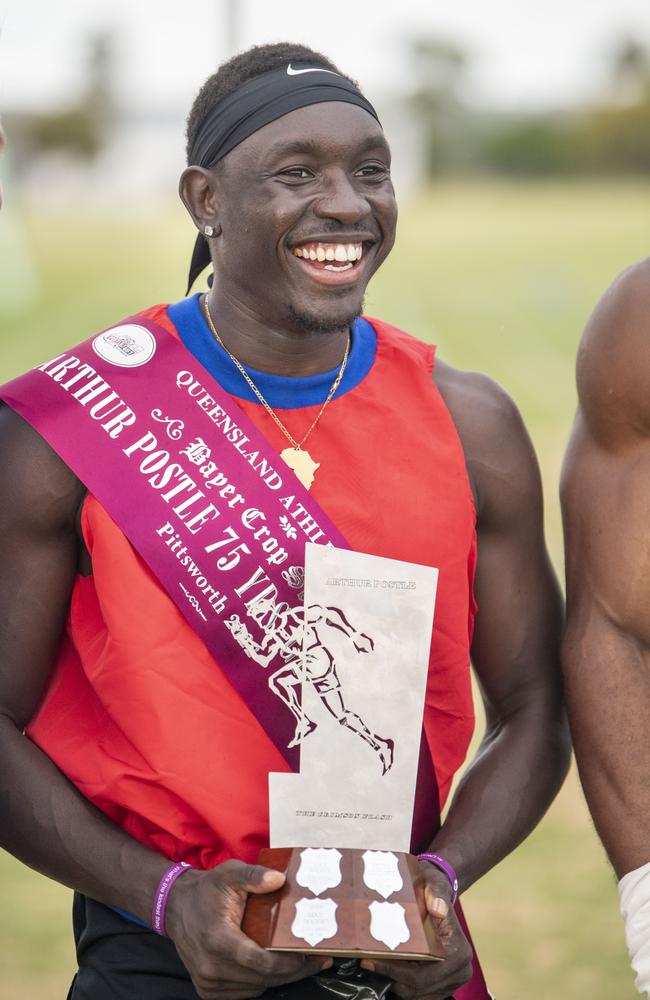 Anas Abu Ganaba wins the Arthur Postle Gift in Pittsworth. Saturday, December 10, 2022. Picture: Nev Madsen.