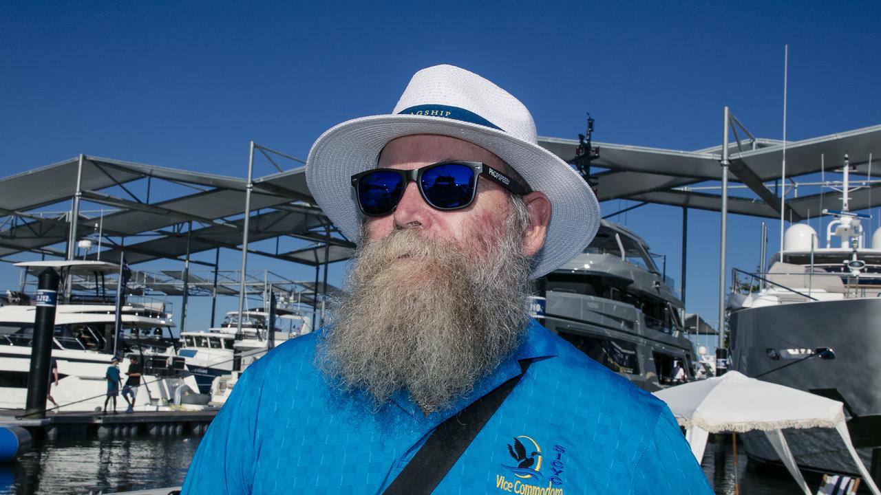 Steve Braun at the Sanctuary Cove Boat Show. Picture: Glenn Campbell