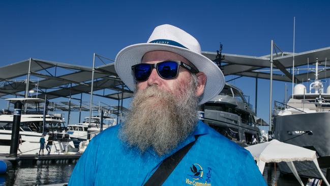 Steve Braun at the Sanctuary Cove Boat Show. Picture: Glenn Campbell